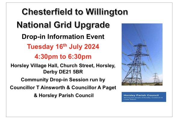 Drop-in Information Event: Chesterfield to Willington National Grid Upgrade