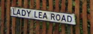 Missing Street Name Plate: Lady Lea Road 