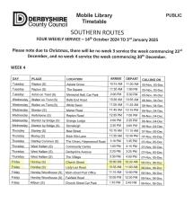 Mobile Library Timetable