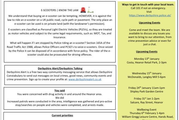 Safer Neighbourhood Team Newsletter 